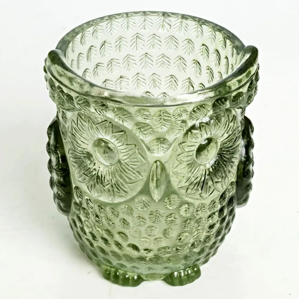 Owl Vase, Greeen, 4